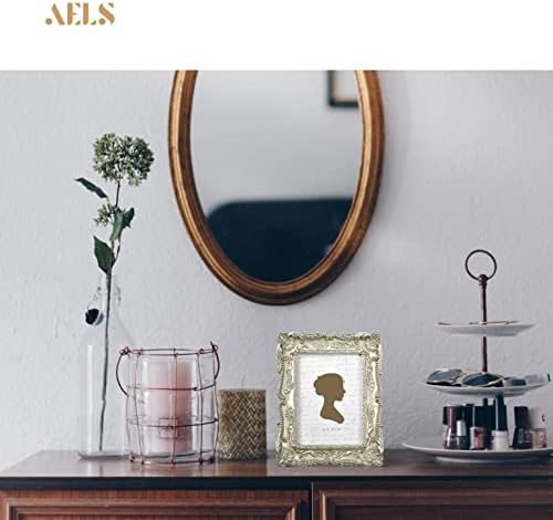 AELS 5x7 inčni vintage okvir za slike, elegantni antikni foto okviri sa staklenim prednjim, zaslonom za fotografije,