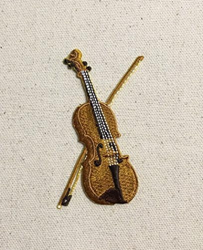 Violina / fiddle - muzički instrument - vezeno željezo na zakrpi
