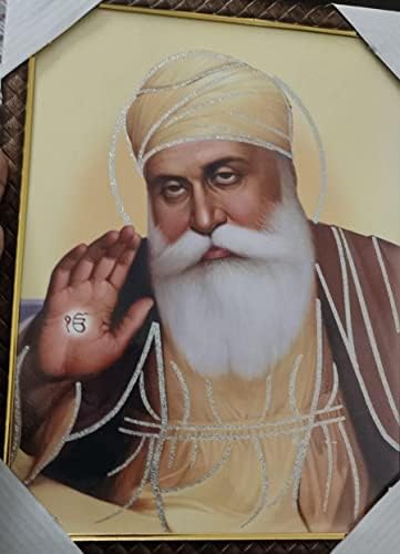 Guru Nanak Dev Ji Foto okvir Baba Nanak Ji Photo Frame Sikh Guru Sikh Religiozni foto okvir za kućni