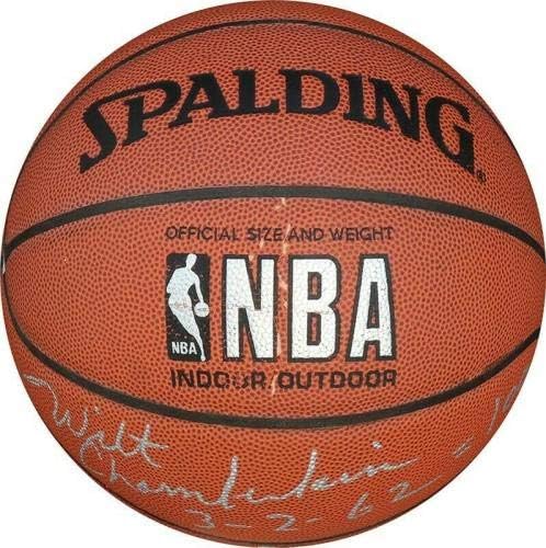 Izuzetna Will Chamberlain 100 točka 3/2/1962 potpisana košarkaška PSA DNK - autogramirane košarkama