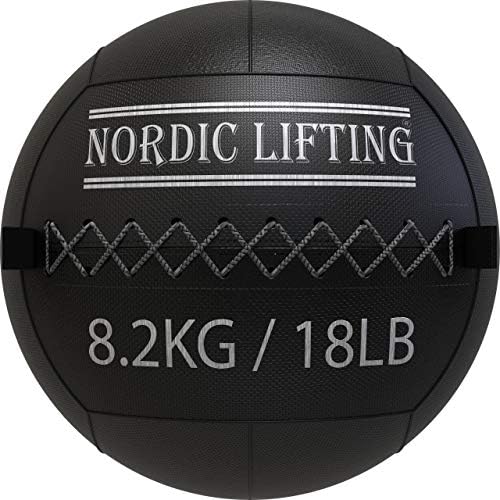 Nordic Lifting Wall Ball 18 lb paket sa cipelama Venja Veličina 9.5-crna crvena