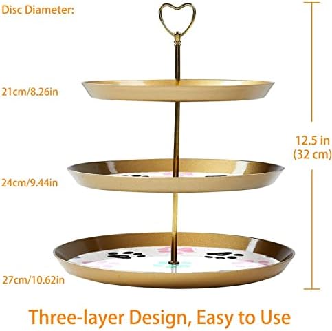 3 vrste Cupcake stalak, obojeni šapni držač za desert torta tower toranjski plodovi okrugli ploče