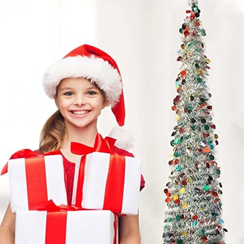 GLITTER DECOR TININS HIZILNO Drvo: Tinsel Božićno drvce Sklopivi Sequin Xmas Tree Božićna stabla
