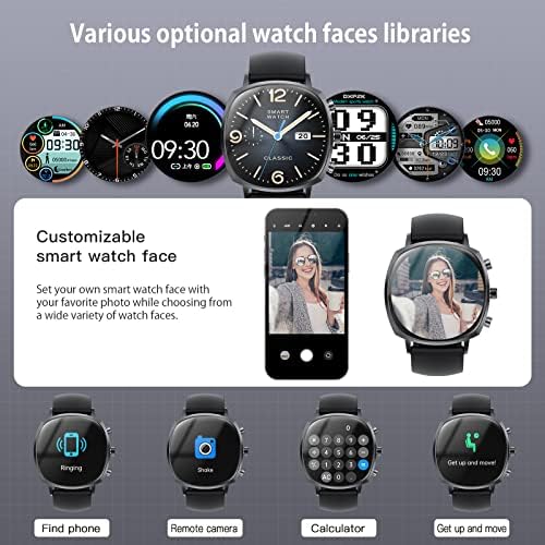 Andfz Smart Watch, Pametni satovi za muškarce, 1,35 Full Circle HD ekran Smart Watch za Android telefone