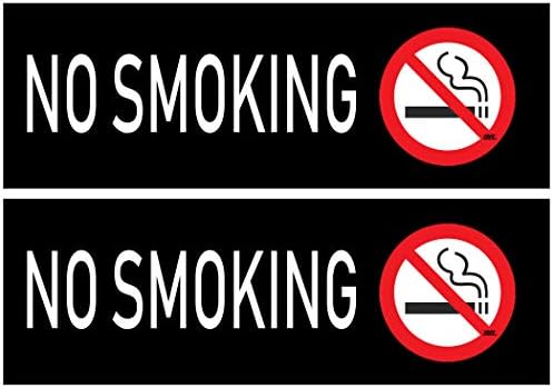 2 Pakovanje Ne pušenje Naljepnica za pušenje Potpišite upozorenje 9x3 inčni vinilni decal unutarnji vanjski