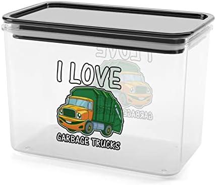 Volim smeće smeće kamioni za smeće plastična kutija za skladištenje hrane kontejneri sa poklopcima