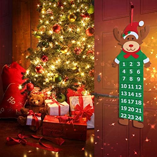 Abaodam 2kom Božić Kalendar privjesak Božić elemenata u obliku kalendar božićno drvo viseći ukras za dom Stranka
