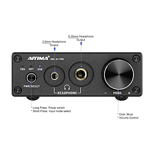 AIYIMA DAC-A5pro slušalice Amplifier Audio DAC dekoder optički/koaksijalni/USB digitalni na analogni Konverter