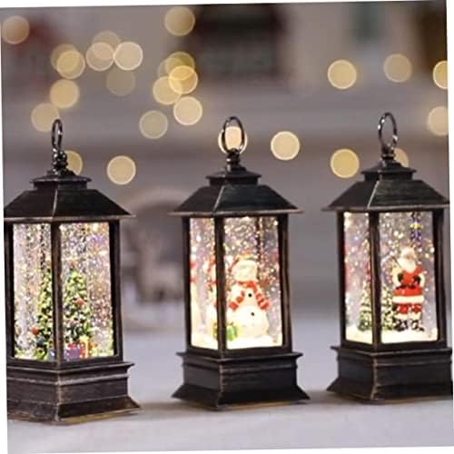 Toyvian 1pc Božić ulje lampa LED dekor Santa Claus Snow Globe Home Accessories Božić lampa Božić Snow Globe