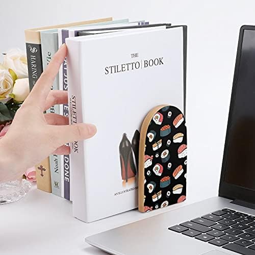 Japanski sushi knjiga završava za police drvena Bookends držač za teške knjige šestar moderni dekorativni