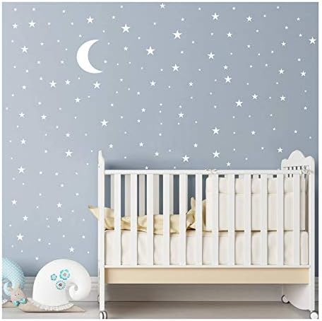 Mjesec i zvezde zidni naljepnica vinilna naljepnica za decu dečaka devojčica dekoracija za bebe Good noćni rasadnik