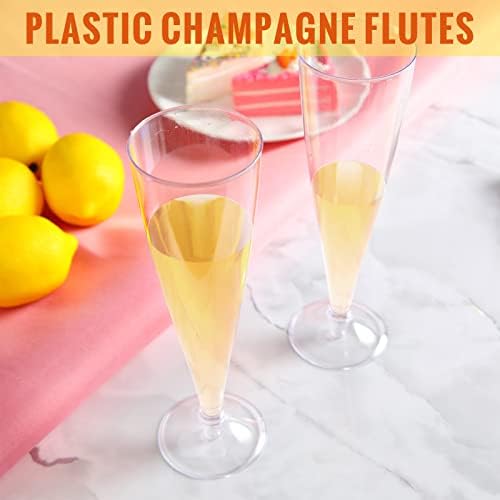 Gerrii 300 komada plastičnih flauta za šampanjac 4.5 oz Clear jednokratne čaše za šampanjac