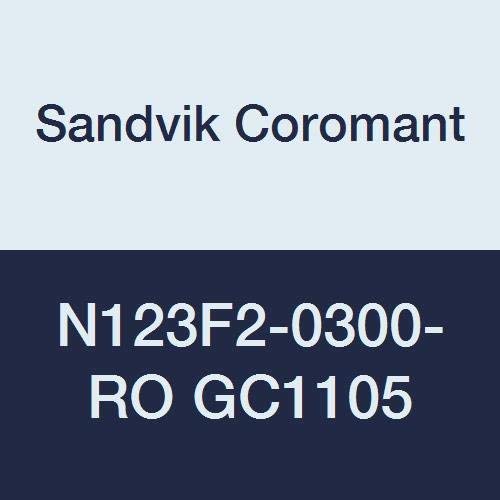 Sandvik Coromant Corocut 2-Rubni karbidni umetak za profiliranje, Gc1105 Grade, TiAlN premaz, 2 rezne ivice, N123L2-0800-RO, 0.1575 ugaoni radijus, l umetnite veličina sedišta