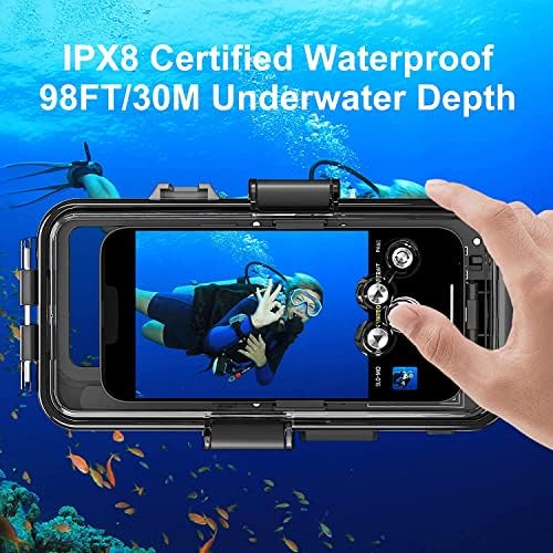 Hitfine podvodna futrola samo za iPhone serije, ronilački telefon [operiran podvlakom] [98ft / 30m] snorkeling