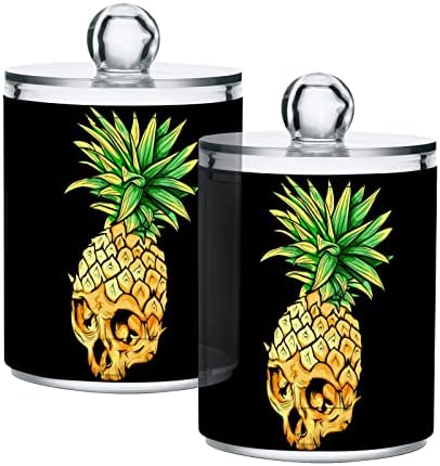 Skubana ananas 2 pamuk pamuk swab držač kuglice organizator plastična kupaonica posude sa poklopcem FLOSS