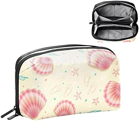 Vodootporne kozmetičke torbe, slatke ljetne putne kozmetičke torbe Pink Sea Shells, multifunkcionalne prenosive