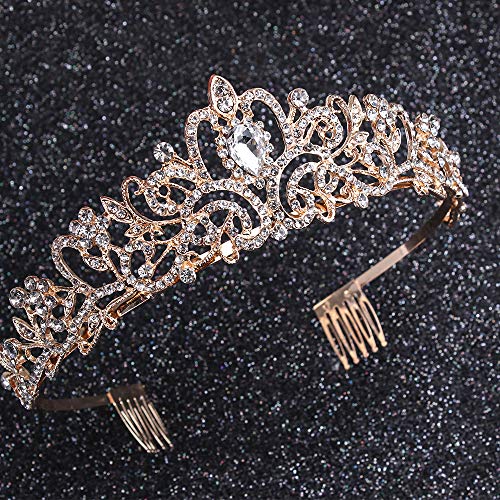 Aoprie srebrne kristalne krune od tijare za žene djevojke princeza elegantna kruna sa Češljevima ženske trake