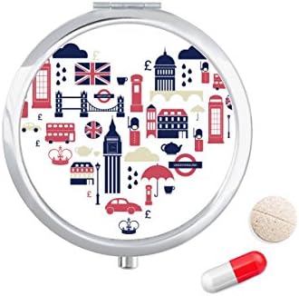 Heart London Bridge UK Big Ben torbica za pilule džepna kutija za skladištenje lijekova