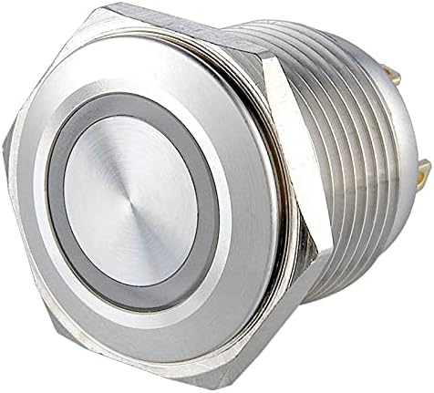 5 komada vodootporni kratki prsten za tijelo LED trenutni Normalno Otvoreni metalni električni prekidač od nehrđajućeg