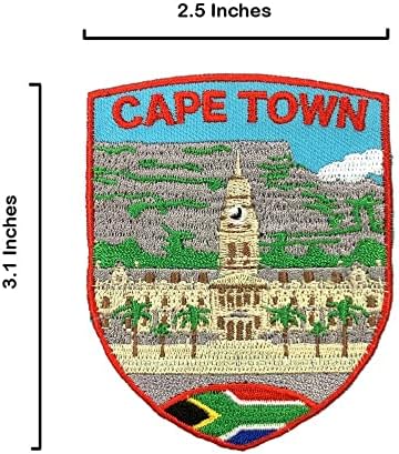 A-One Cape Town Šareni izvezeni zastava + Emblep za zastavu + južnoafrički zastava, odjeća za zavarivanje na