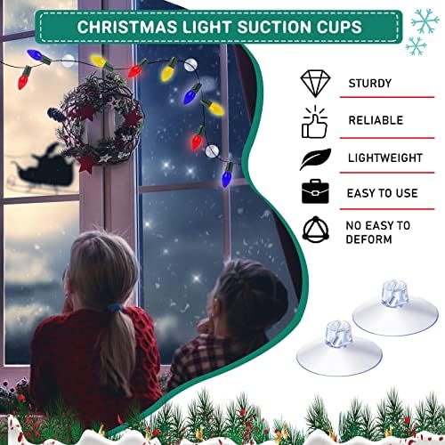 Božićna svjetlost usisna čaša Caddy Velika teška čvrstoća teška jasna plastična prozirna svjetla