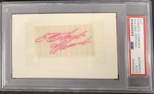 Roberto Clemente potpisan indeks kartica Bejzbol rez autogram HOF Pirates PSA / DNK-MLB rez potpisa