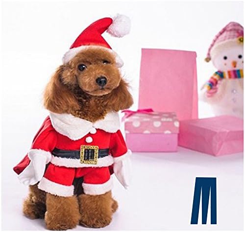 Mikayoo Božić kostimi za malog psa srednji pas ili mačka, Santa odijelo sa šeširom, Santa haljina sa šeširom,