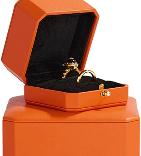 Ogrlica od narančaste kože od narančaste kože Otvor za velvet unutrašnjost nakita Privjesak Ogrlica poklon kutija