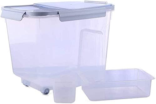 Kutija za skladištenje pirinča 10 kg, hermetička Kanta otporna na vlagu sa točkovima i mernom čašom, kutija