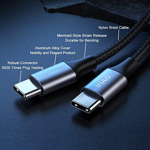 IHAO USB Tip C do Tip C kabl za brzo punjenje velika brzina sinhronizacije USB C do USB C najlonski pleteni