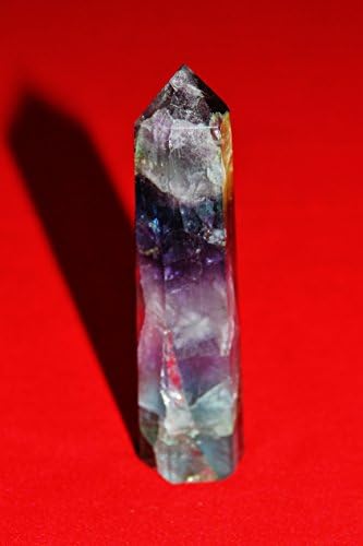 Fluorit Rainbow kristalna tačka - prizma - prekrasan višebojni dragulj - autentičan i prirodni mineral