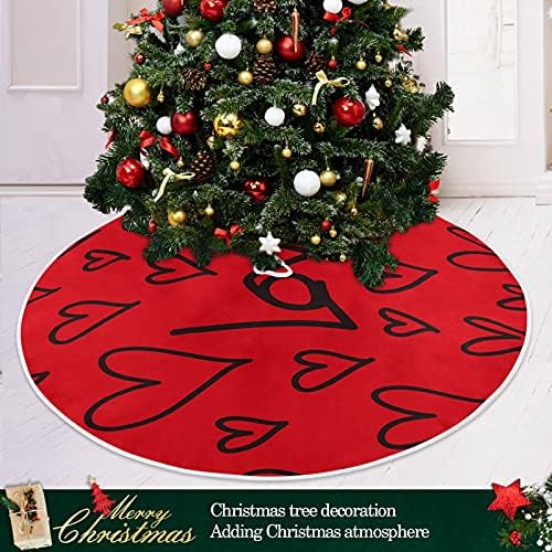 Oarencol Valentines Love Heart Red Print Božićno drv