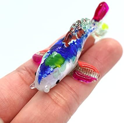 Sansurjei Japan Carp Koi Fish Tiny Figurine Ručno puhalo staklo Art životinje Kolekcionarni poklon