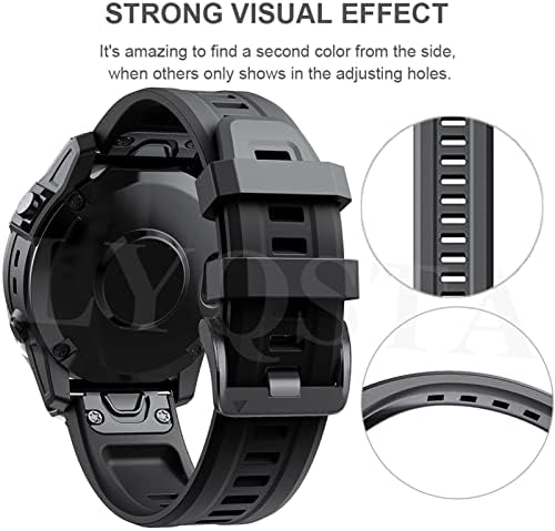 Eeomoik Official Silicone 26 22mm traka za brzo puštanje narukvica za Garmin Fenix 7 7x 6 6X 5X 5 3 h Smart Watch