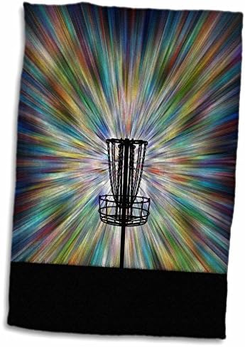 3D ruža silhouette-starburst kravata Dye Disc Golf Basket Dizajn ručnik za ruke, 15 x 22