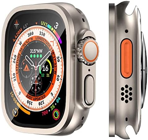 AMNVX za Apple Watch Ultra 49mm Zaštitnik zaslona od aleminara od legura titanijum, [Bubble-Free]