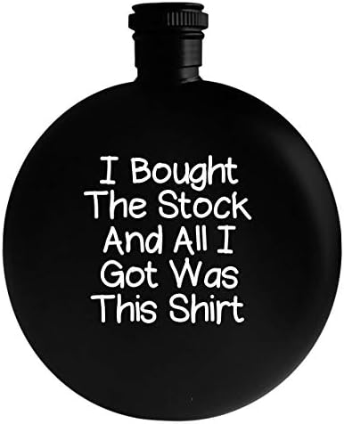 Kupio sam dionice i dobio ovu košulju - 5oz okrugla tikvica za piće alkohola, Crna