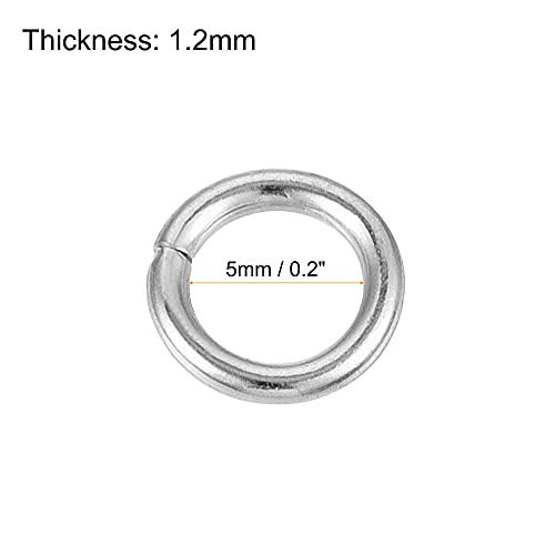 Uxcell 1,57 Metal O prstenovi 3 mm debljine prsten za zavarene trake za kaiševe ukras ukras hardverski DIY