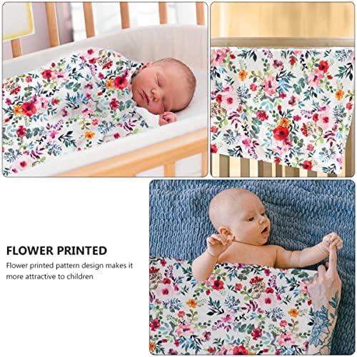 Mobestech Nowbordwle i tiskani rasadnik Swaddle Comfort Soft World Security Prekrivač prekrivače Flower cvjetni