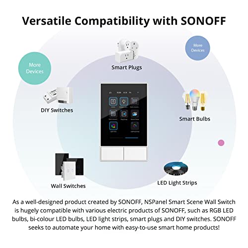 Sonoff NSPANEL WiFi Smart Scene Zidni prekidač, panel za prekidač panel panel pametni kućna kontrola,