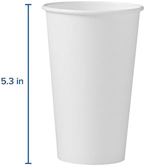 Solo Foodservice 316W 16 oz. Bijeli papir hot Cup noHandle Singlepoly