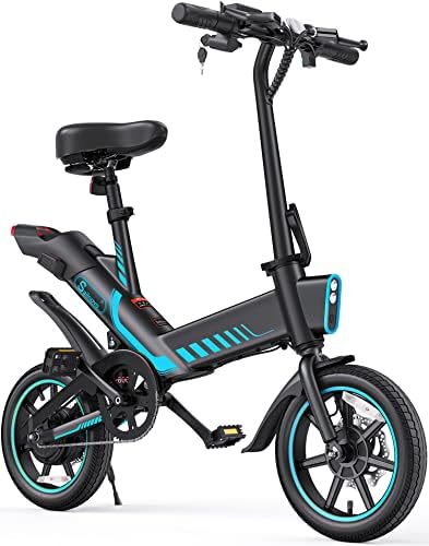 Sainovo Electric bicikl, 14 '' električni bicikl za odrasle i tinejdžere sa 18,6mph vodootporni sklopivi