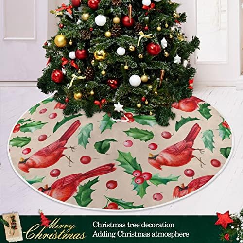 Alaza Christmas Drvo ukras, mali mini stablo suknje na 3,4 inča sa Božićnom Holly ostavlja