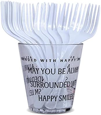 PartyMars 100pcs Clear Plastic Spoons-Plastic silverware Spoons-plastični pribor za jelo-kristal