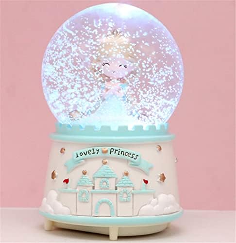 Pitam me kreativna svijetla u boji plutaju snježne pahulje unutar zarca zarke za dvorac Princess Crystal