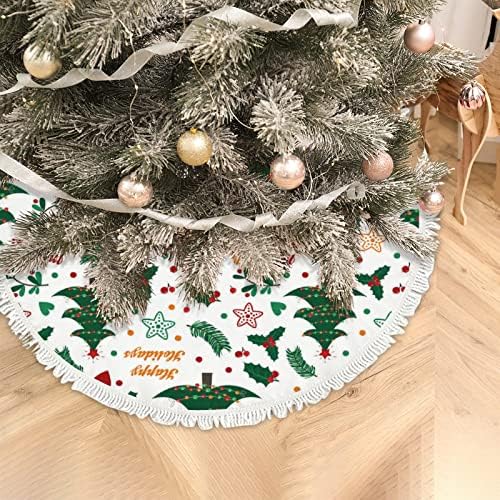 Velika božićna suknja bobice napušta grančice od 48 inča prostirke za suknju od stabla mat za odmor za domaće