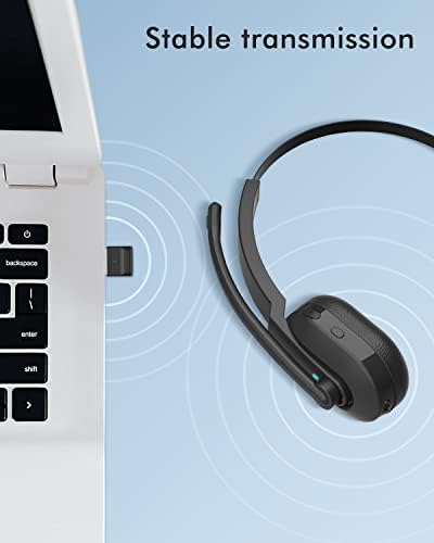 Asiamering Bluetooth slušalice sa mikrofonom USB dongle, kamiondžija bežične slušalice sa štandom za