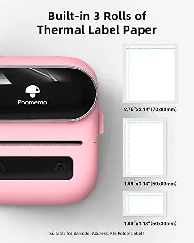 Phomemo M220 Label Maker, D520bt Bluetooth shipping Label Printer, kompatibilan sa Android i iOS telefon