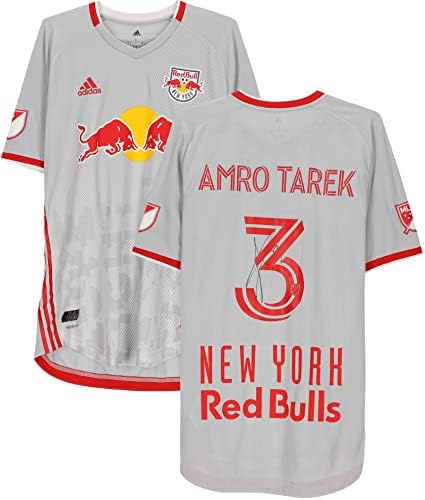 AMRO TAREK New York Red Bulls Autografirao je u 3 sivi dres sa sezone 2020 MLS - autogramirani nogometni