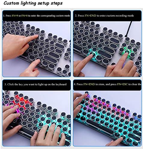 Zxj mehanička tastatura sa LED pozadinskim osvetljenjem tastatura za igre sa plavim prekidačima,